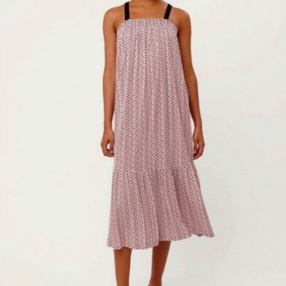 New With Tags LOFT Chevron Print Flowy Boho Maxi Dress, Size Medium.
